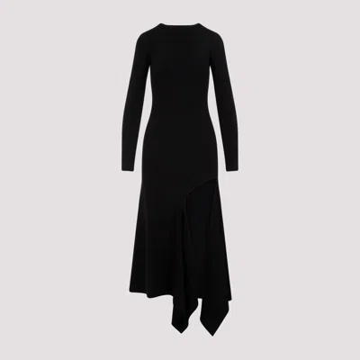 Y/project Knitted Asymmetric Midi Dress In Black