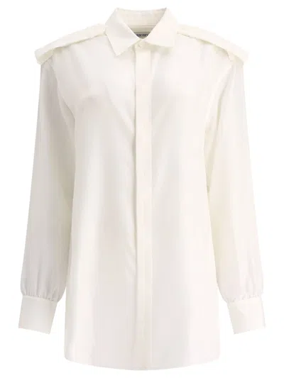 Burberry Silk Shirt In White