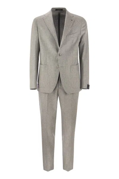 Tagliatore Virgin Wool Suit In Light Grey