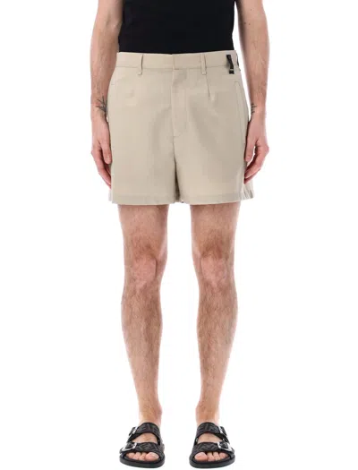 Shop Fendi Men's Short Trousers In Jojoba Biege