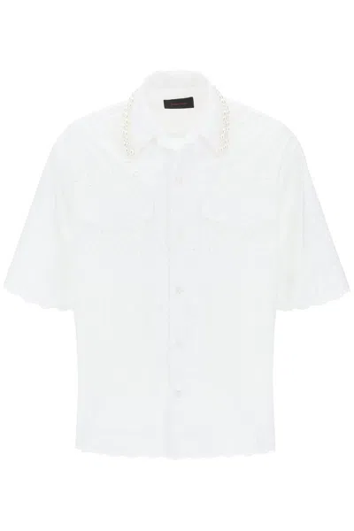 Simone Rocha Daisy Chain-print Cotton T-shirt In White