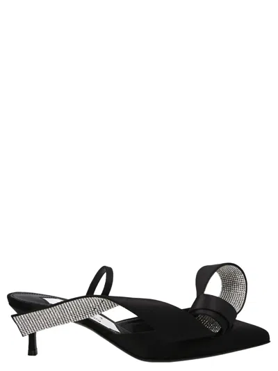 Sergio Rossi Black Pointed Toe Heels In Black