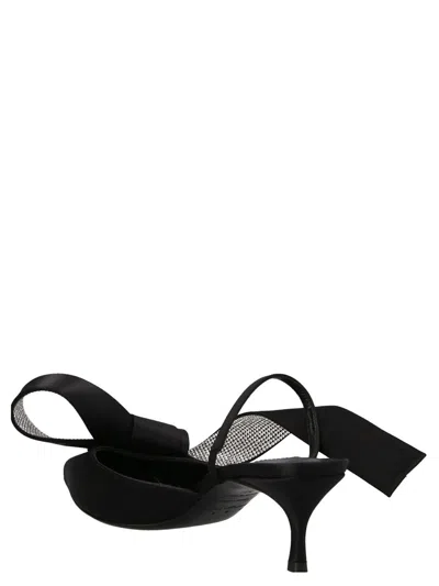 Sergio Rossi Black Pointed Toe Heels In Black