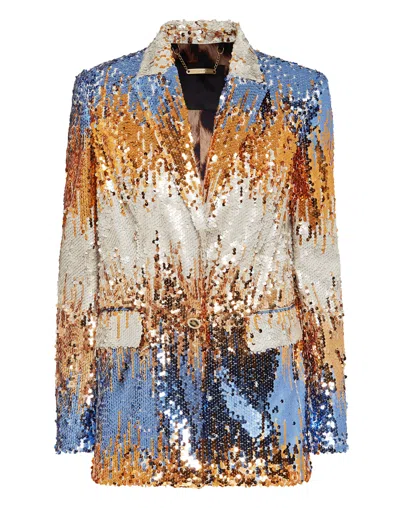Philipp Plein Sequin Single-breasted Blazer In Multi