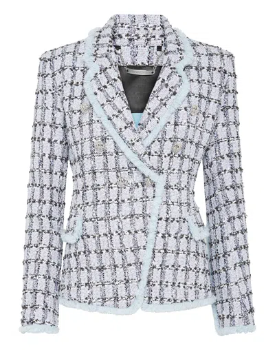 Philipp Plein Tweed-blazer In Blue