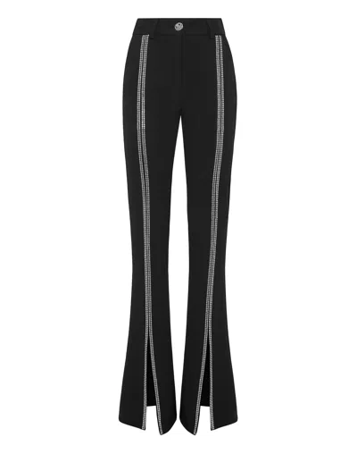 Philipp Plein Cady High-waisted Trousers In Black