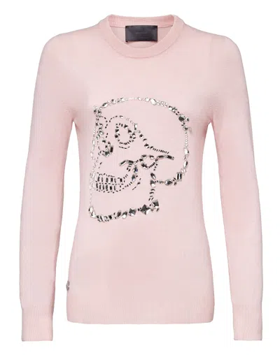 Philipp Plein Look At Me Skull Embellished Jumper In Multi