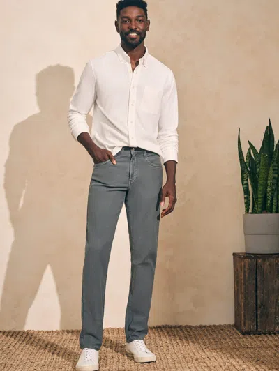 Faherty Stretch Terry 5-pocket Pants In Slate