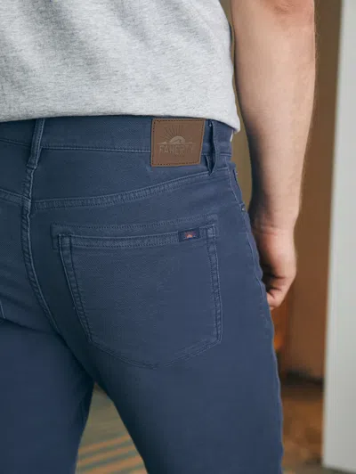 Faherty Stretch Terry 5-pocket Pants In Navy