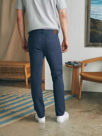 Faherty Stretch Terry 5-pocket Pants In Navy