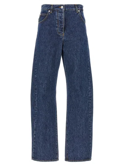 Shop Ferragamo Marmorizzato Jeans In Blue