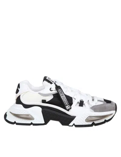 Shop Dolce & Gabbana Sneakers In A Mix Of Materials In White/black