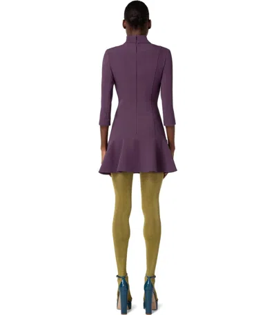 Elisabetta Franchi Purple Dress With Buttons In Violet
