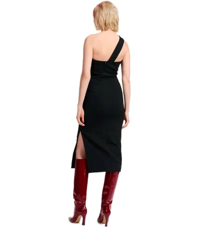 Essentiel Antwerp Ensue Black Midi Dress In Black