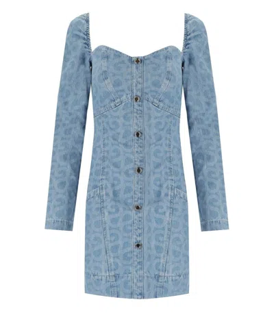 Stine Goya Kitty Denim Dress In Light Blue