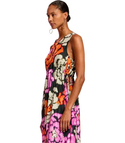 Essentiel Antwerp Flowers Black Long Dress In Black