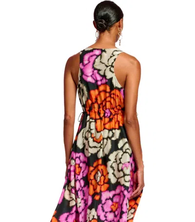 Essentiel Antwerp Flowers Black Long Dress In Black