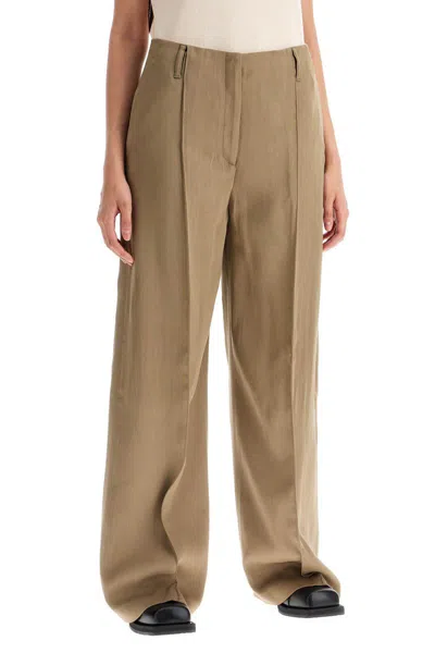 Shop Acne Studios Tailored Wool Blend Trousers In Brown