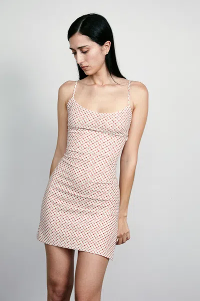 Pf24 Anya Dress In White Polka Dot