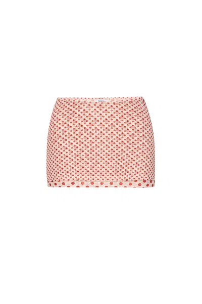 Pf24 Elektra Skirt In White Polka Dot