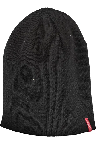 Levi's Black Acrylic Men Cap In Black