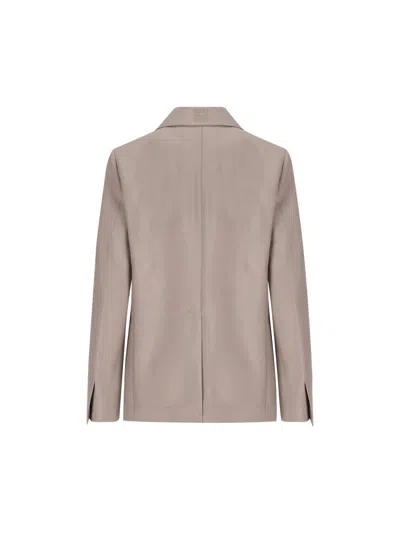 Shop Fendi Jackets In Ash