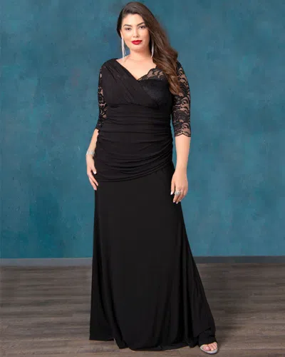 Kiyonna Soiree Evening Gown In Black