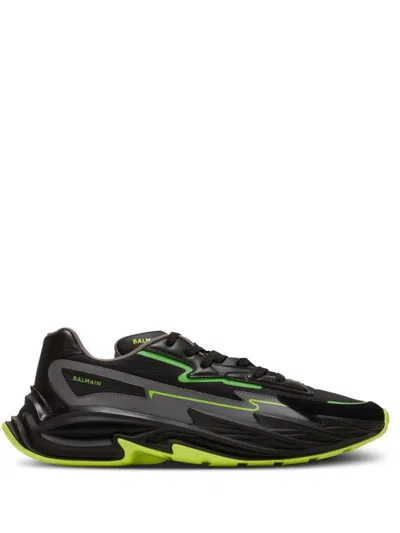 Balmain Run-row Low-top Sneakers In Black