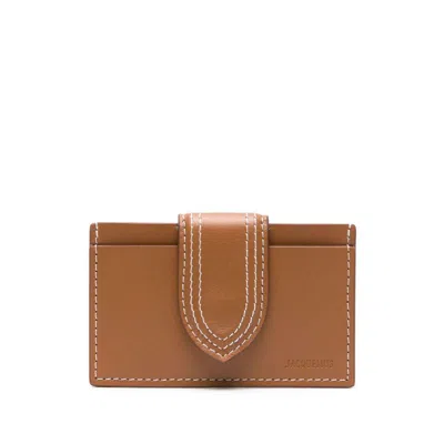 Jacquemus Le Porte-carte Bambino Flap Card Holder In Brown