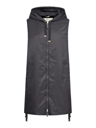 Max Mara The Cube Drop-proof Technical Canvas Vest In Black