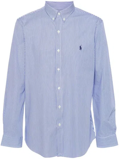 Shop Polo Ralph Lauren Long Sleeve Sport Shirt Clothing In Blue