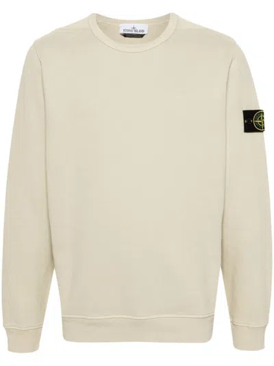 Shop Stone Island Crewneck Sweatshirt Clothing In Nude & Neutrals