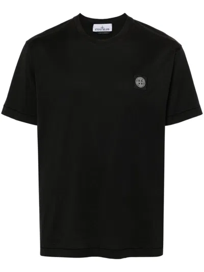 Shop Stone Island Slim Fit Jersey T-shirt Clothing In Black