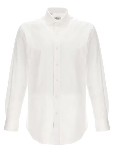 Shop Brioni Poplin Shirt In White