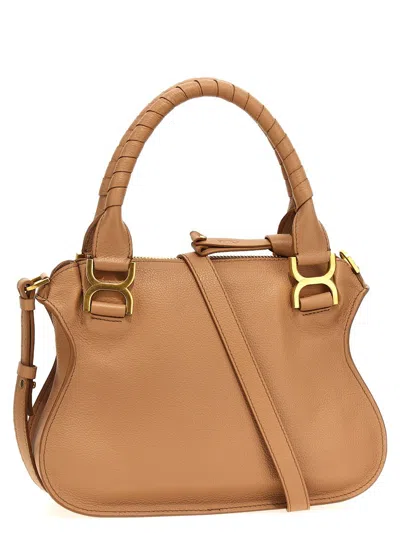 Chloé Marcie Small Leather Handbag In Brown