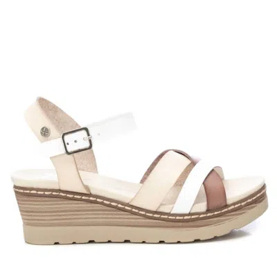 Xti Women's Wedge Strappy Sandals In White In Blue