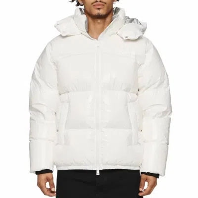 Purple Brand Nylon Down Puffer Jacket In Snow White In White