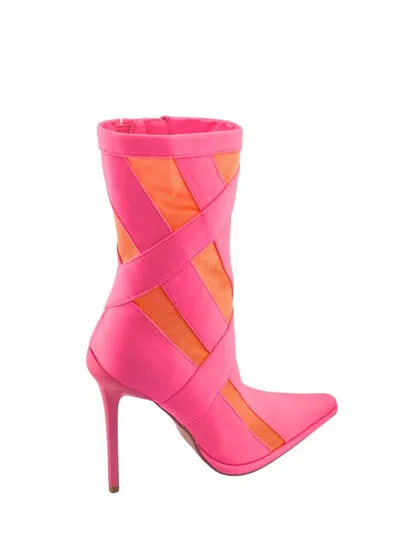 Jeffrey Campbell Stripes Stilleto Heeled Boot In Pink In Pink