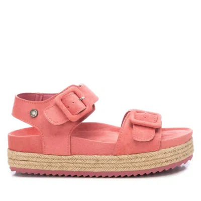 Xti Women's Suede Flatform Sandals In Light/pastel Red In Multi