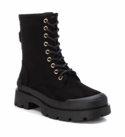 Xti Women's Suede Lace-up Booties In Black In Black
