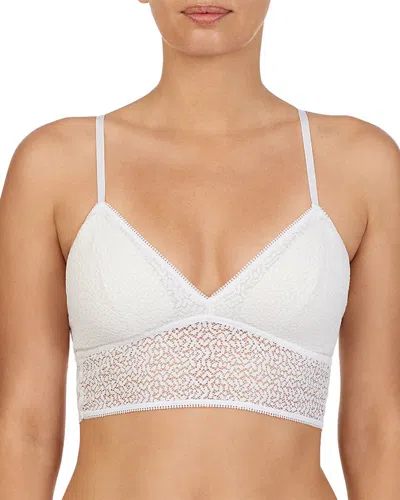 Dkny Modern Lace Longline Bralette Dk4021 In White