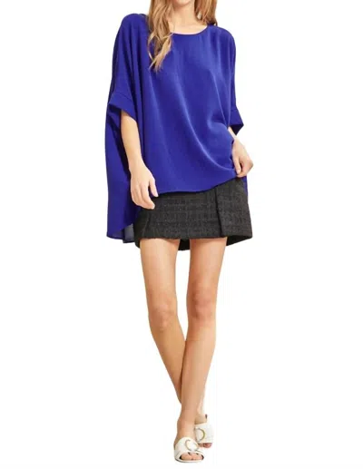 Andree By Unit Dolman Sleeve Poncho Style Top In Royal Blue In Blue