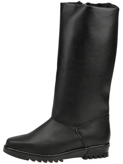 Toe Warmers Glacier Womens Leather Tall Winter Boots In Black