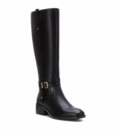 Xti Women's Carmela Leather Dress Boots In Black In Black