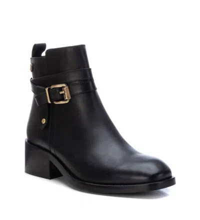 Xti Women's Carmela Leather Booties In Black In Black