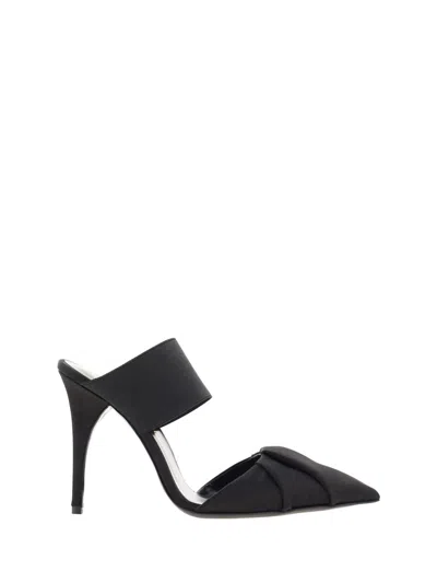 Bruno Frisoni 105mm Draped-design Stiletto Mules In Black
