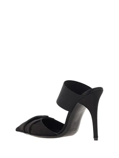 Bruno Frisoni 105mm Draped-design Stiletto Mules In Black