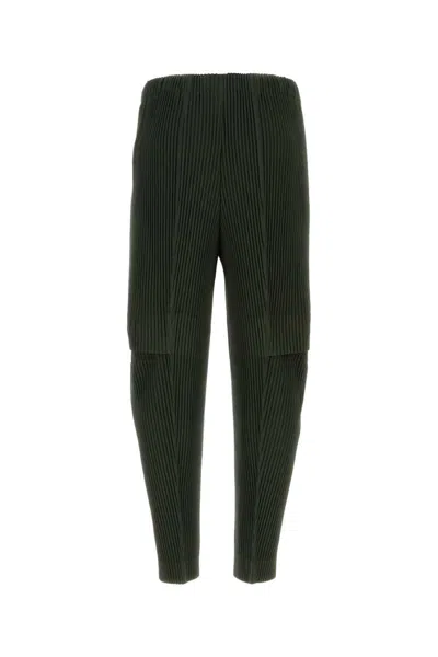 Shop Issey Miyake Homme Plissé  Pants In Green