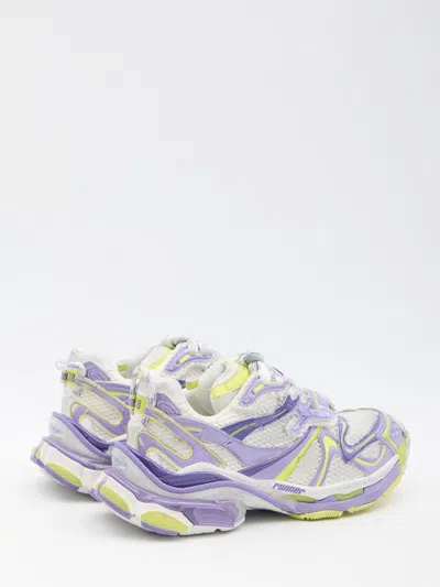 Balenciaga Purple Runner 2.0 Low Top Sneakers In White