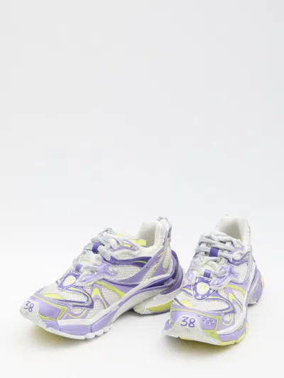 Balenciaga Purple Runner 2.0 Low Top Sneakers In White